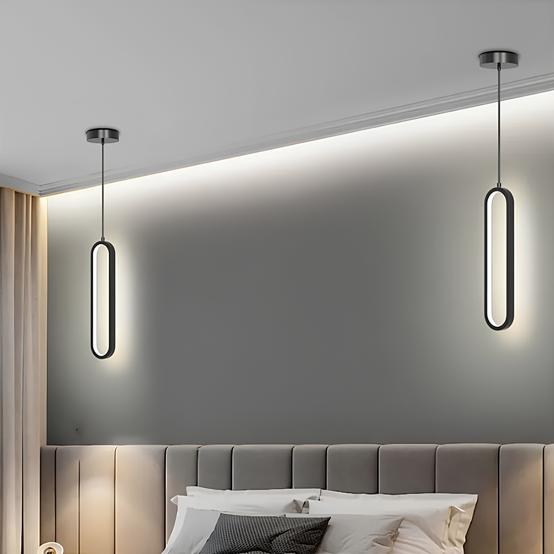 AuraLite – Minimalist LED Pendant Chandelier